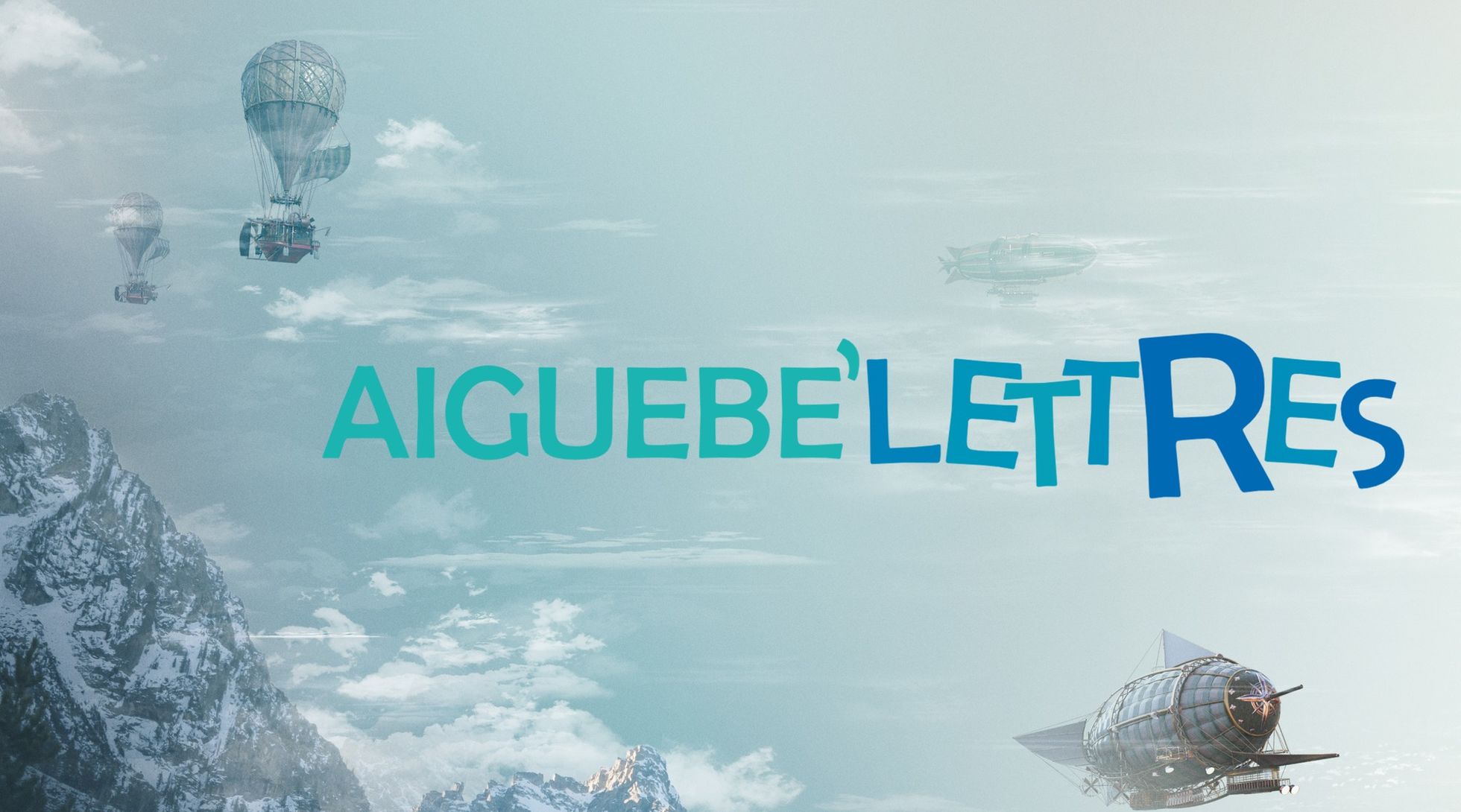 Une affiche pour le festival Aiguebe'lettres.
